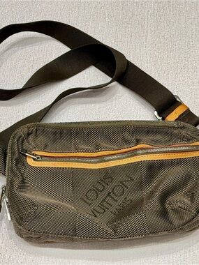 🔥 Louis Vuitton Damier Geant Acrobate Waist Belt Crossbody Bag Brown LV